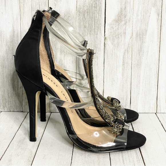 CHINESE LAUNDRY Jive Talk Studded Crystal T-Strap Sandals - Picture 2 of 7